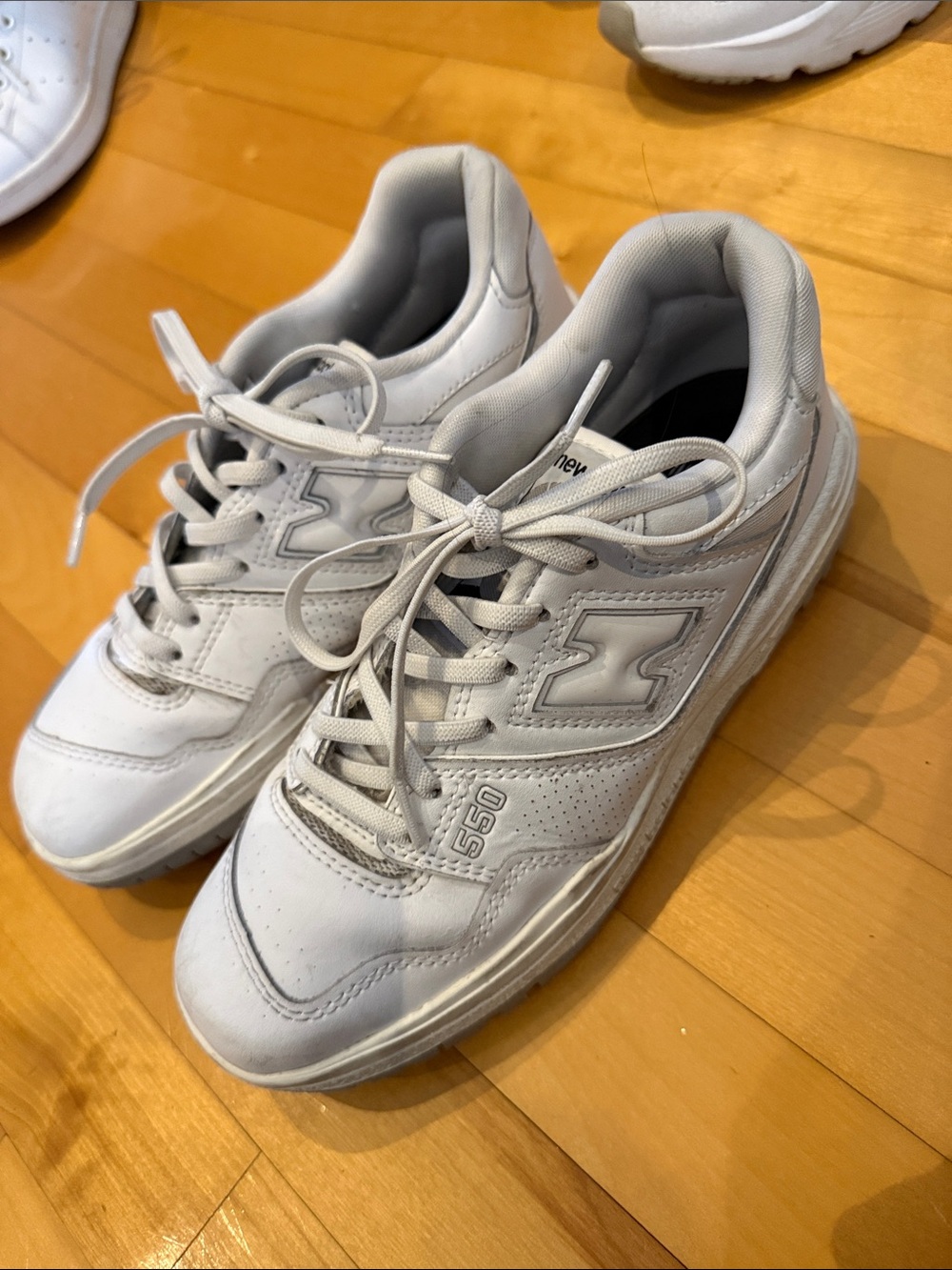 New Balance 550 Off-White Leather Low-Top Sneakers